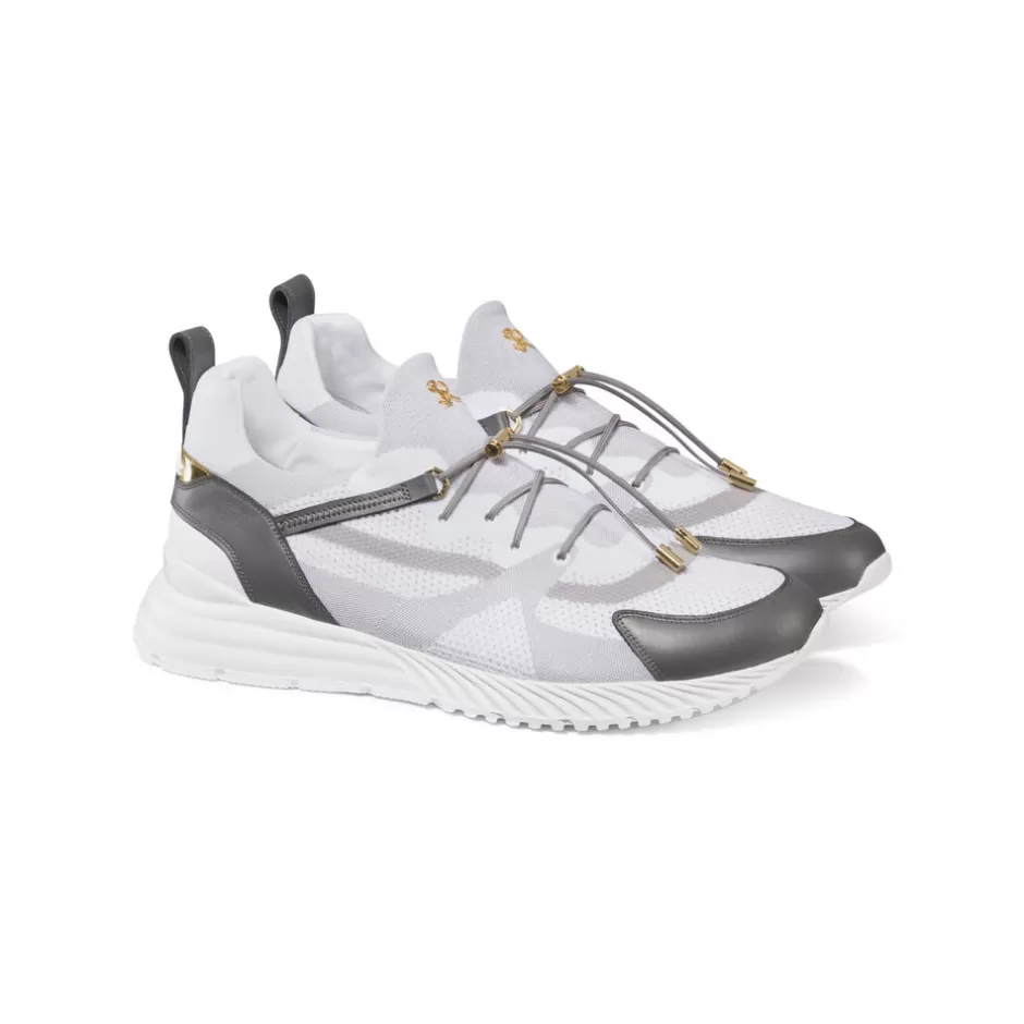 TECHNICAL FABRIC AND CALFSKIN LEATHER SNEAKERS | Stefano Ricci Best
