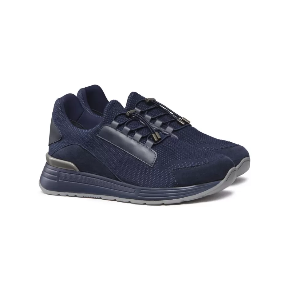 TECHNICAL FABRIC, SUEDE AND CALFSKIN LEATHER SNEAKERS | Stefano Ricci Sale