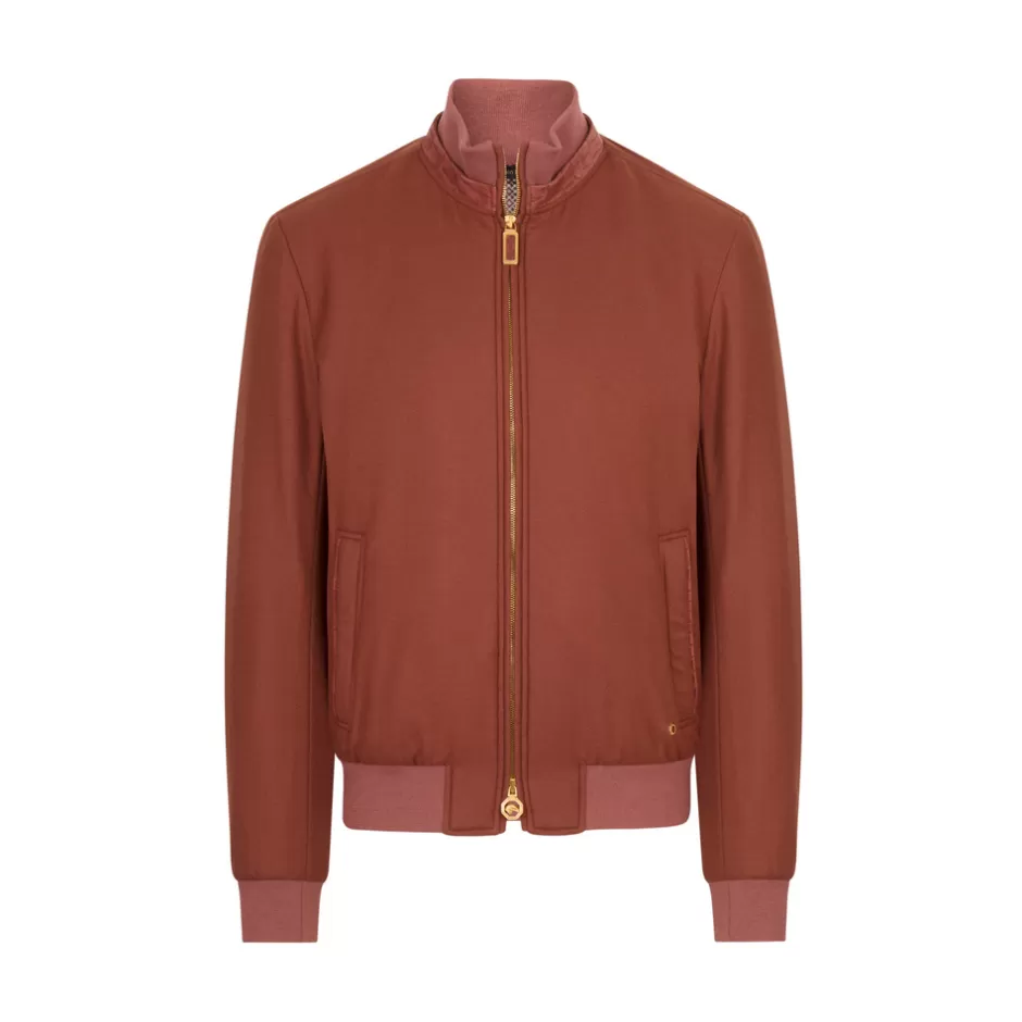 VICUÑA AND SILK BLEND BLOUSON WITH NUBUCK CROCODILE | Stefano Ricci Sale