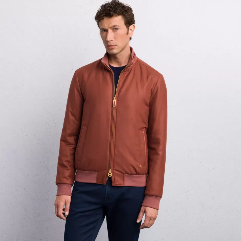 VICUÑA AND SILK BLEND BLOUSON WITH NUBUCK CROCODILE | Stefano Ricci Sale