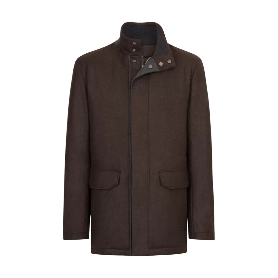 VIRGIN WOOL AND CASHMERE BLEND FIELD JACKET | Stefano Ricci New