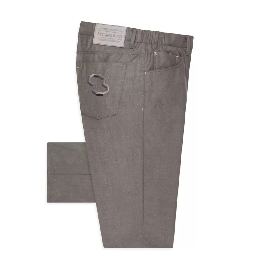 VIRGIN WOOL FIVE-POCKET CASUAL TROUSERS | Stefano Ricci Discount