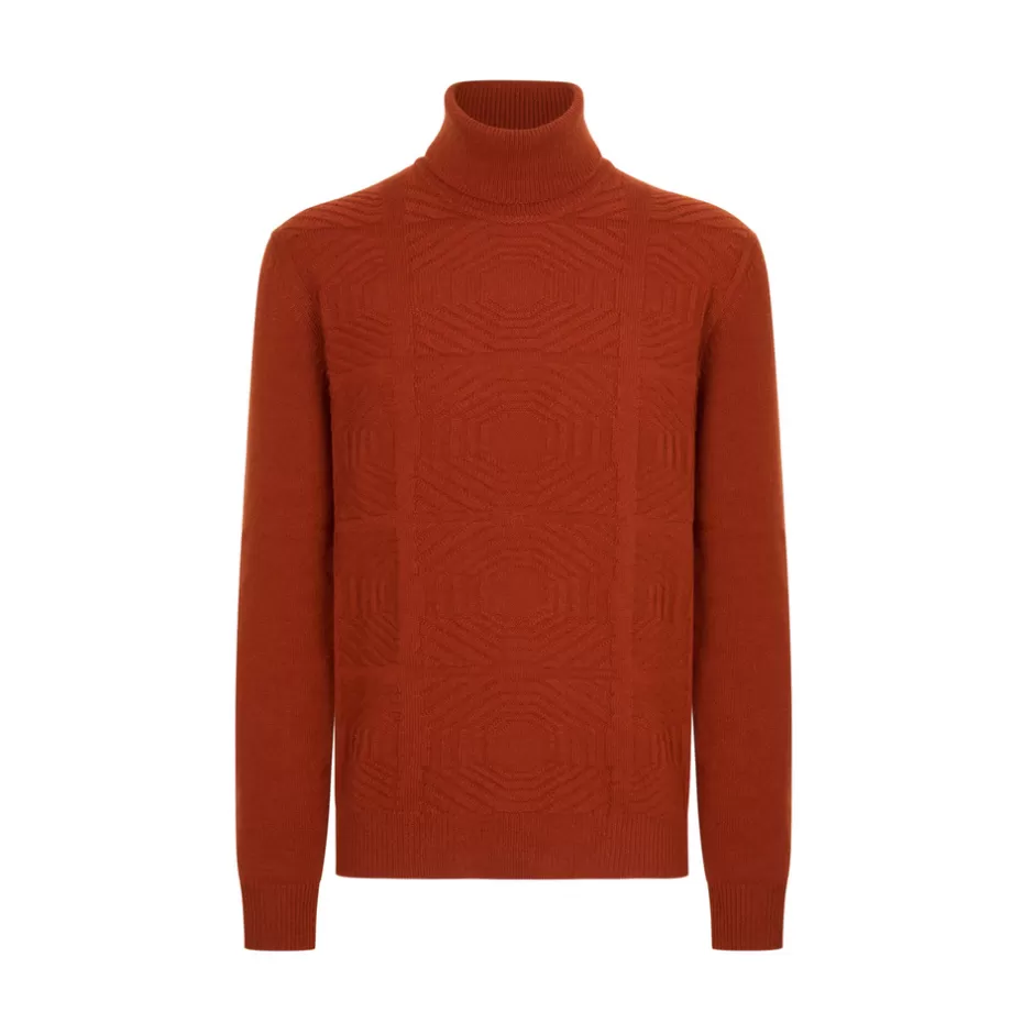 WOOL AND CASHMERE TURTLENECK SWEATER | Stefano Ricci Outlet