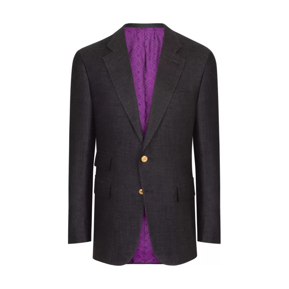 WOOL AND SILK TWO-BUTTON JACKET | Stefano Ricci Cheap